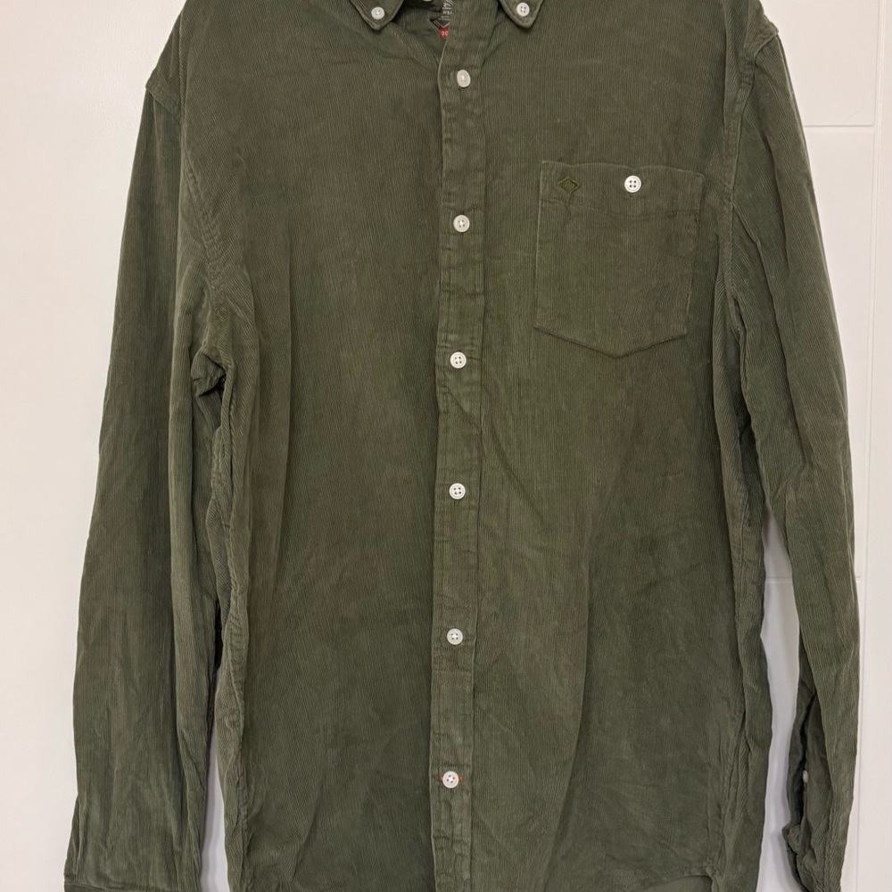 St. John's Bay Forest Green Casual Button Down Shirt